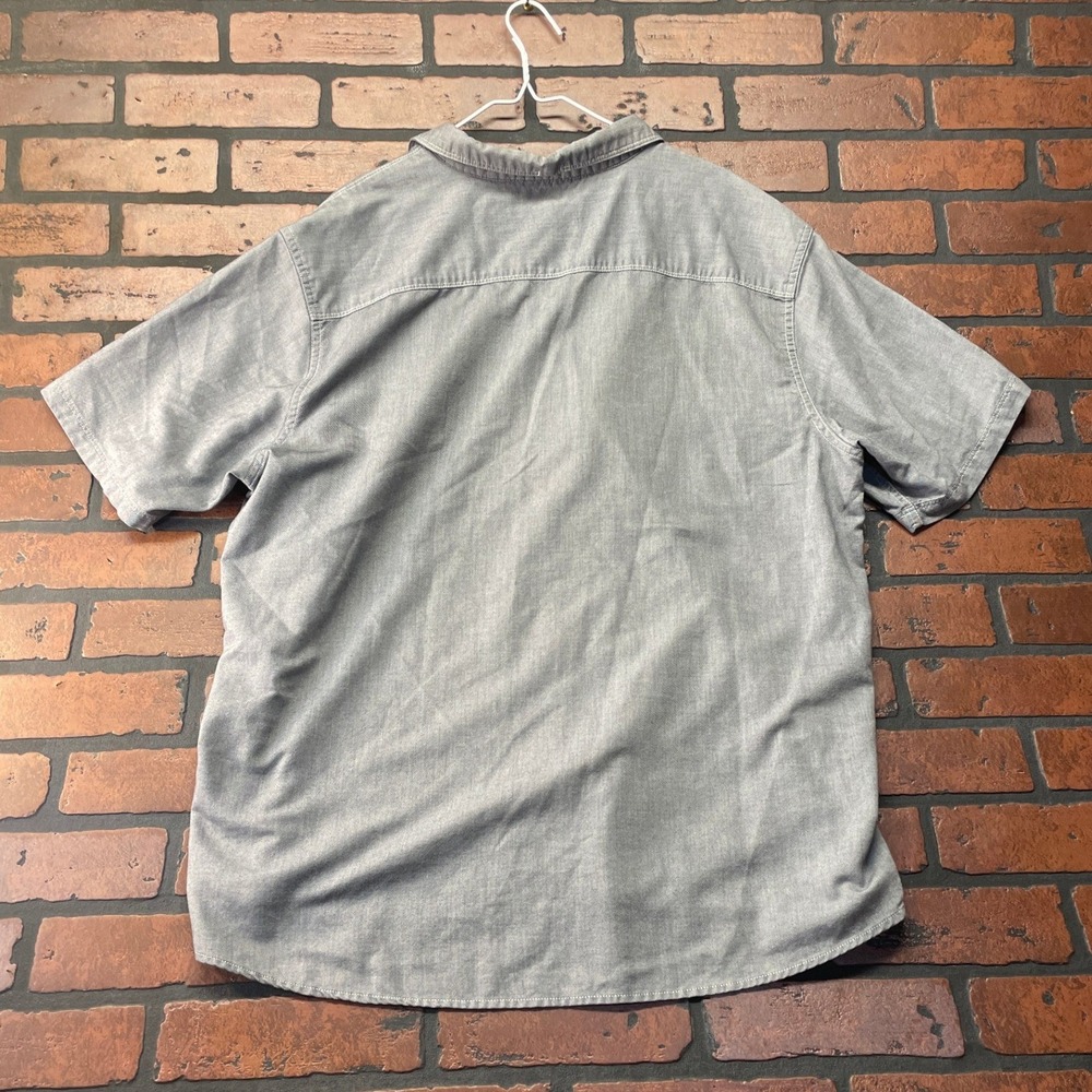 Mountain Hardware Men's XL Gray Breathable Trail Short Sleeve Button Up Shirt - Picture 6 of 14